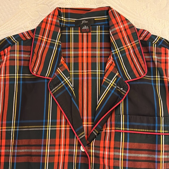 Ladies J.Crew NWOT Vintage Cotton Pajamas in Stewart Tartan Size L - Picture 3 of 4